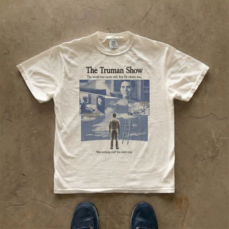 T-shirt The Truman Show avec affiche de film, t-shirt graphique vintage Y2K, t-shirt graphique pour 