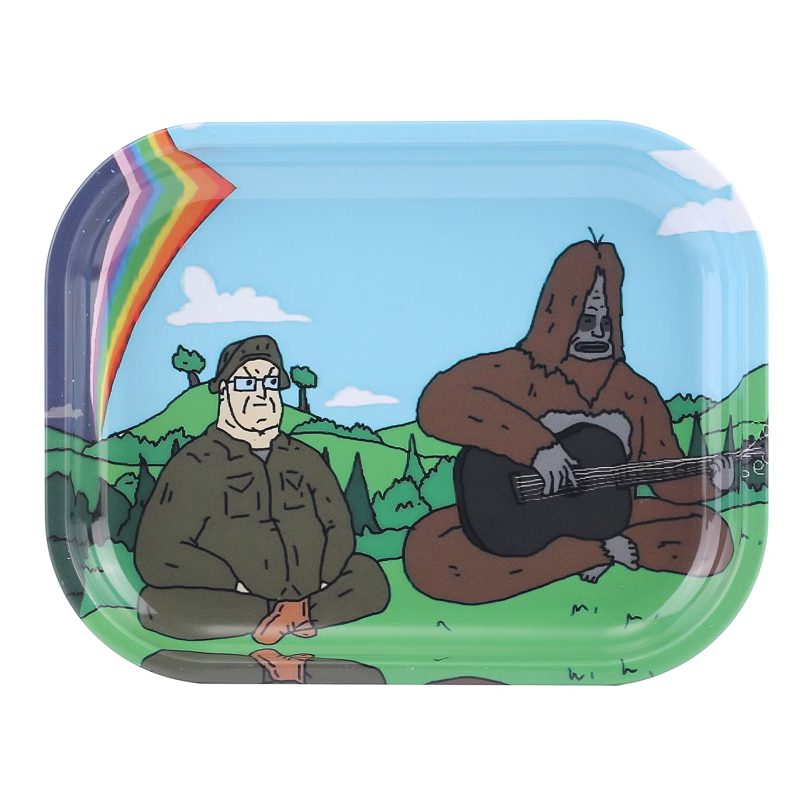 Plateau à rouler durable de 5,5 x 7 pouces, motif dessin animé, pour herbes et cigarettes, accessoir