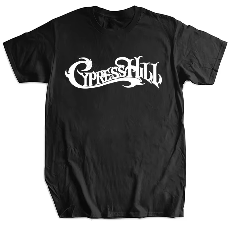T-shirt hommes col rond hauts Cypress Hill noir nouveaux hommes Hip Hop hommes col rond T-shirt moto