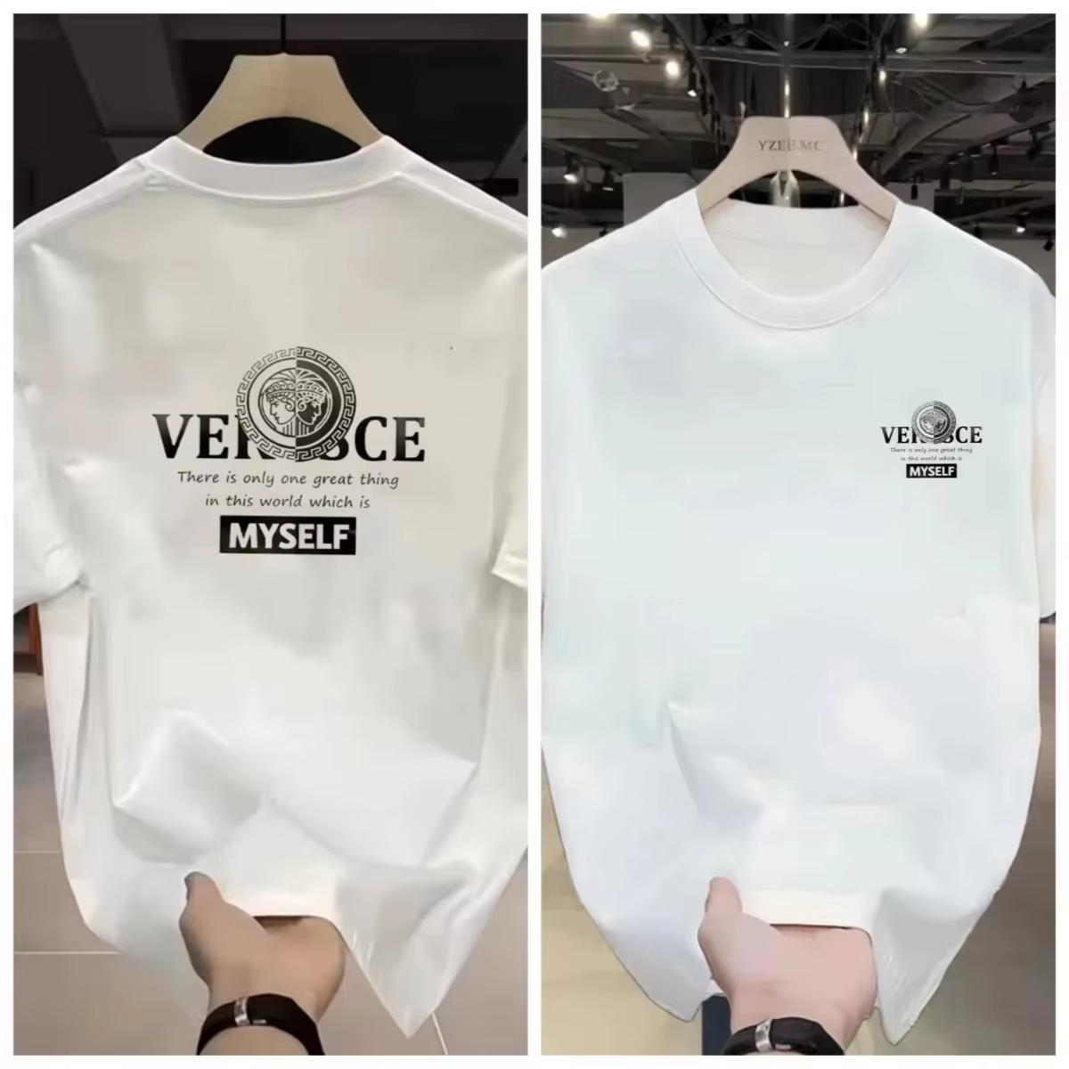 T-shirt imprimé tendance 2026 – Collection été haut de gamme en soie et coton, manches courtes, pour