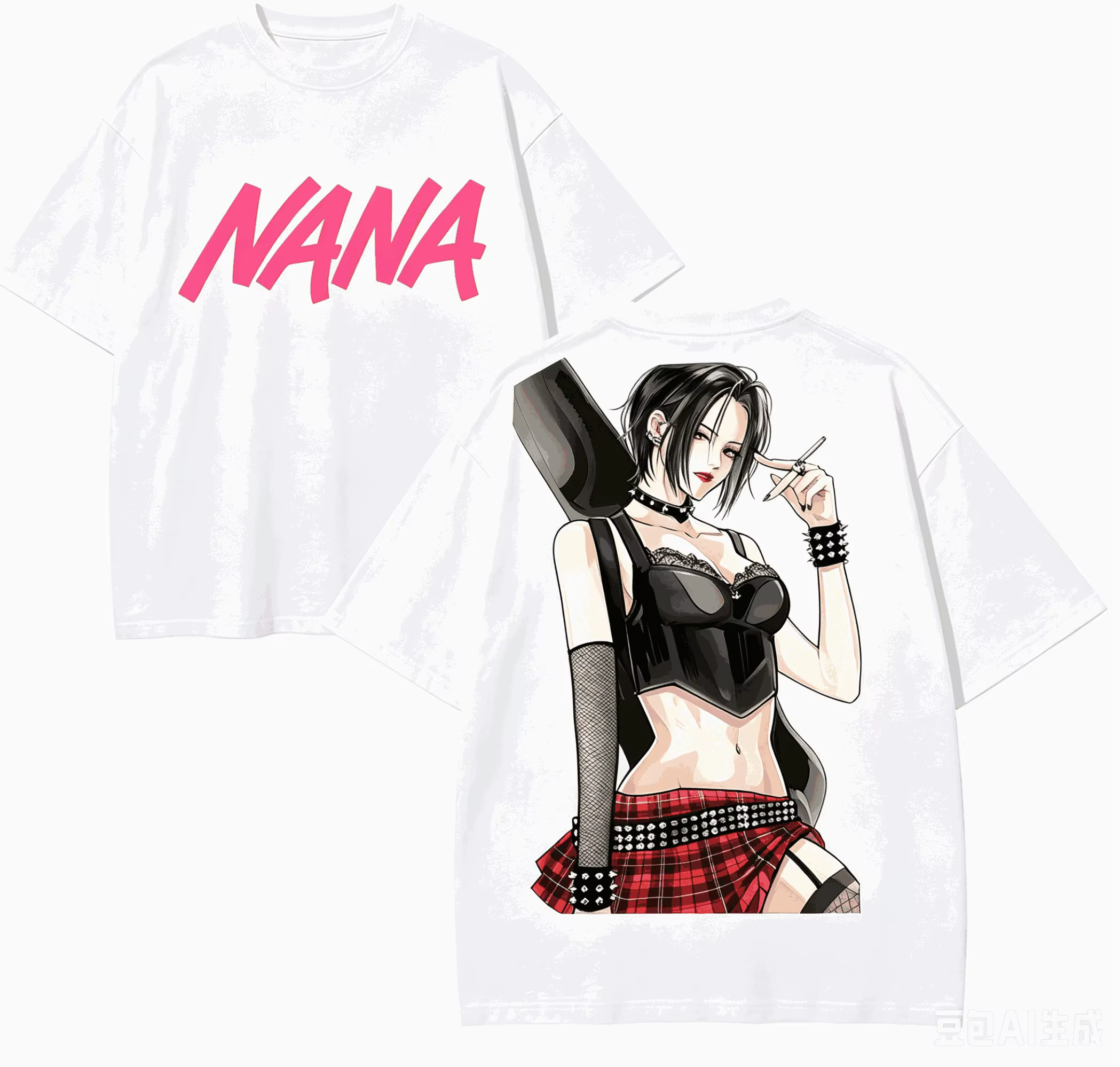 T-shirt Nana Anime Lover en coton Harajuku, nouveau modèle, mode rétro, unisexe, surdimensionné, de 