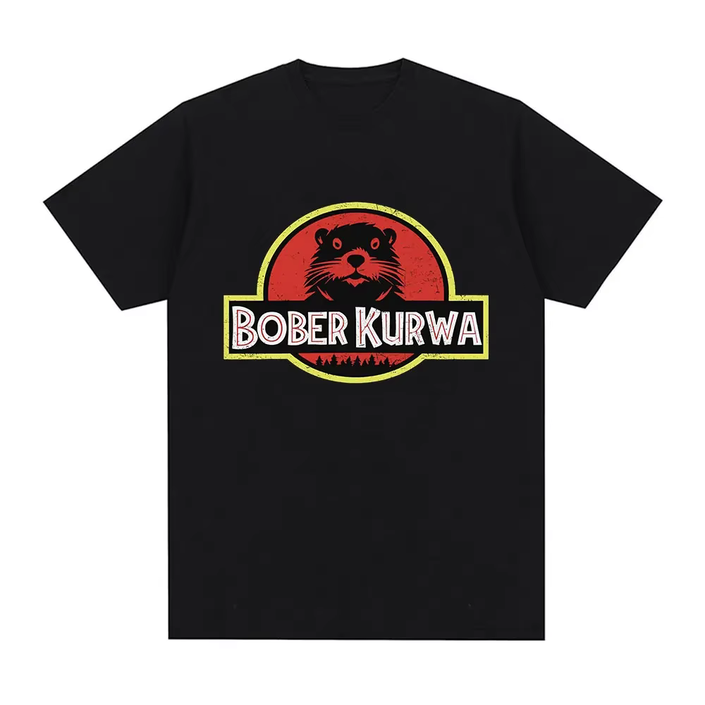 T-shirt graphique Bober Kurwa Bobr Funny Meme pour hommes et femmes, Économie Hip Hop à manches cour