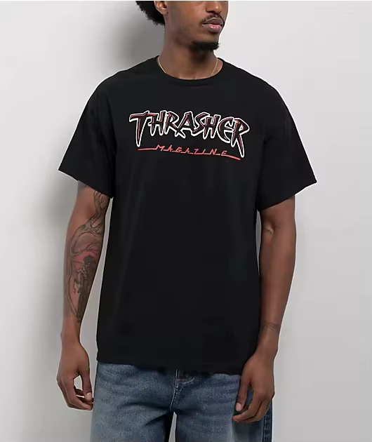 T-shirt tendance de marque de skateboard avec logo flamme classique, 100% coton, tee-shirt graphique
