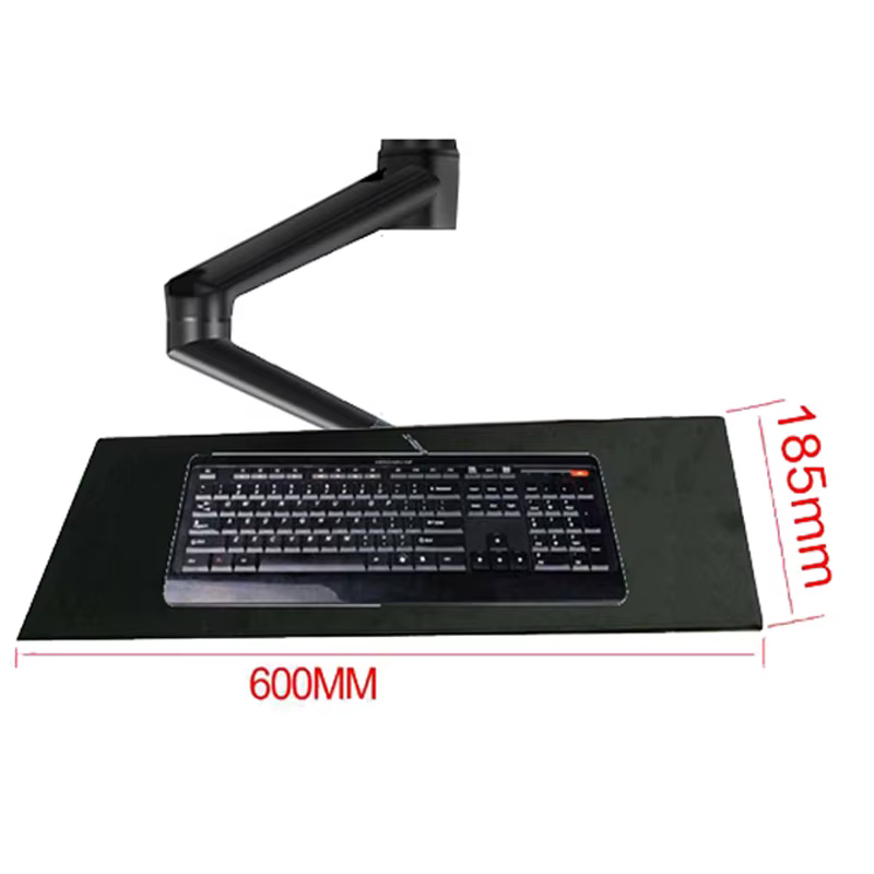 Pièce DIY Série OL (OL-3L, OL-1, OL-2) : Bras long + plaque de clavier en aluminium, noir, rotation 