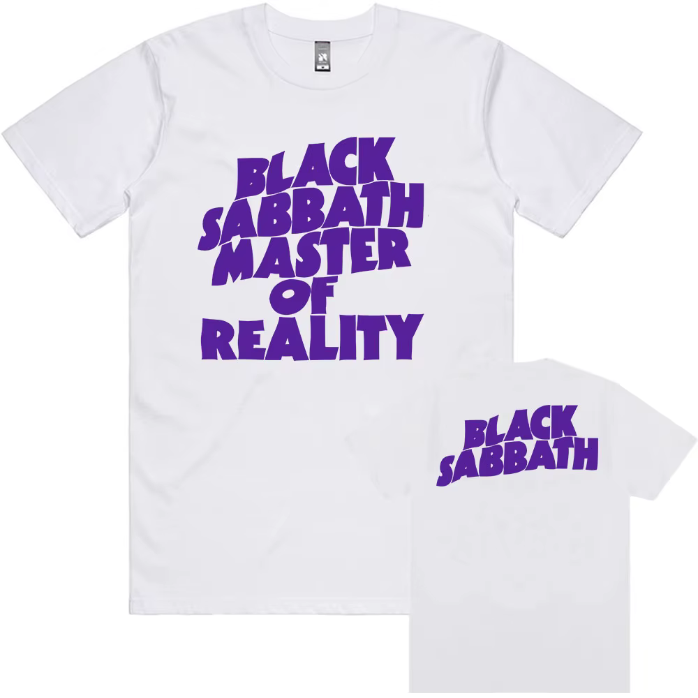 Black Sabbath Master of Reality T-shirt Summer Cotton Short Sleeve Tshirts Grunge Rock Band Fashion 