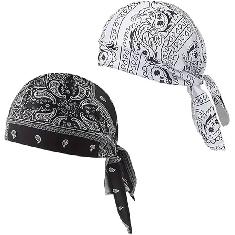 Nouveau bonnet bandana tendance avec imprimé cachemire, casquette d'extérieur respirante et extensib