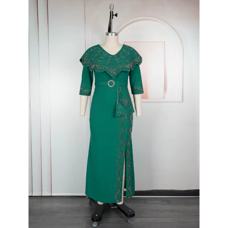 Abayas pour femmes dubaï africain musulman Robe de mode Caftan Marocain robes de soirée Satin Boubou