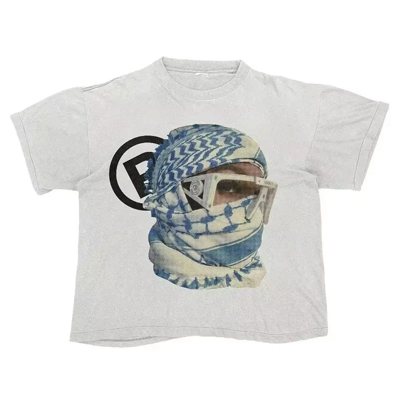 T-shirt graphique hommes femmes haut Vintage Hip Hop Streetwear surdimensionné T-shirt à manches cou