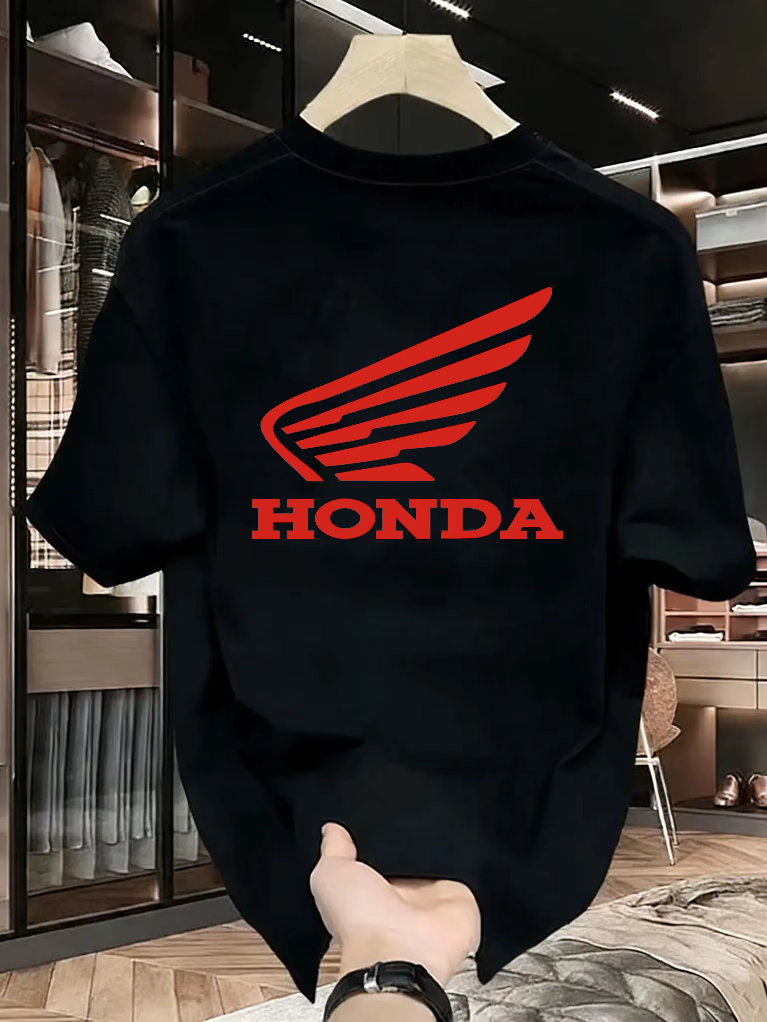 T-shirts en coton Honda pour hommes et femmes, T-shirts décontractés rétro à manches courtes pour le