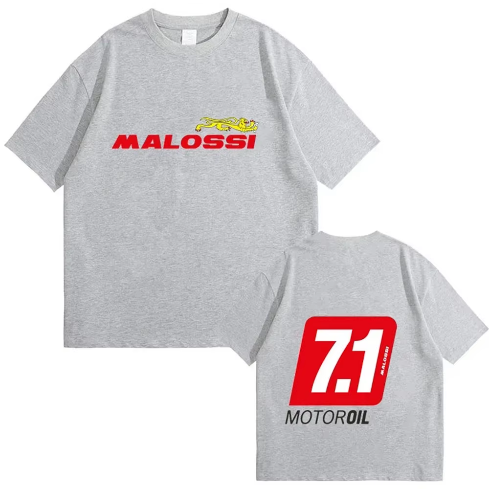 Malossi coton haute qualité t-shirt Harajuku Streetwear japonais hommes haut concepteur Y2k bande de