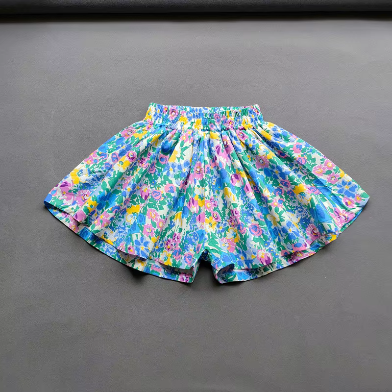 Doux filles fleur culottes été bébé fille à la mode enfants Floral jambe large pantalons chauds enfa