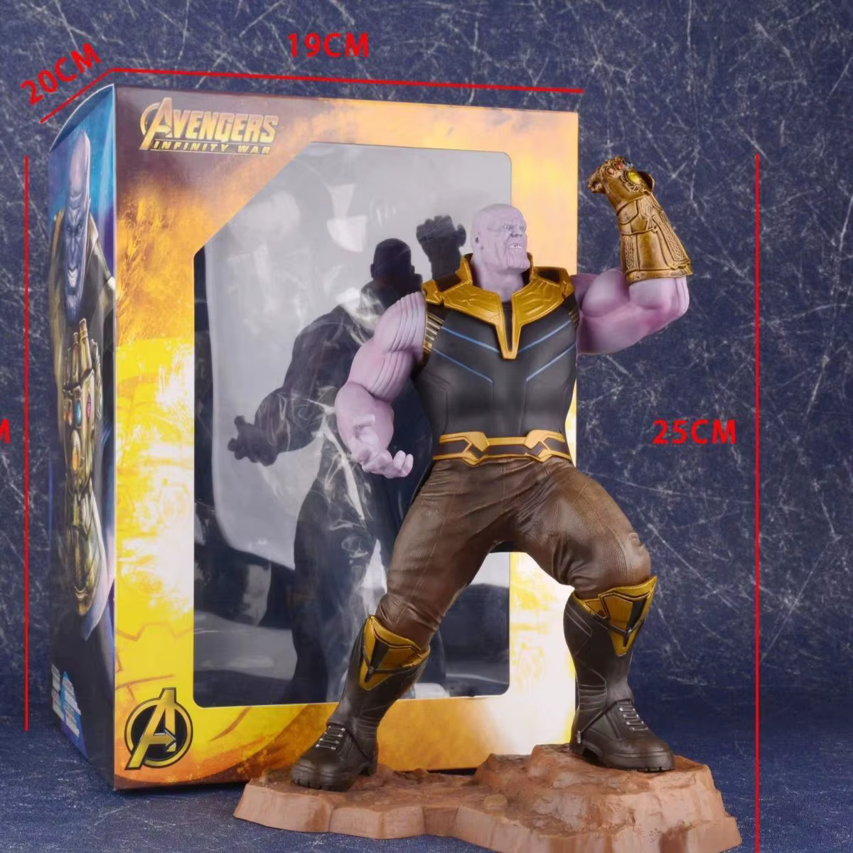 Film les Avengers Thanos scène modèle fait à la main de la scène de Destruction Marvel héros décorat
