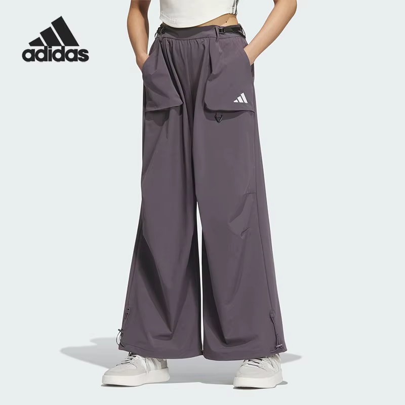 Adidas2026 Nouvelle collection printemps Pantalon ample classique à jambes larges pour femme JZ2172