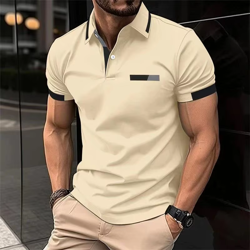 T-shirt de sport décontracté pour homme, polo de sport élastique à manches courtes pour la course et