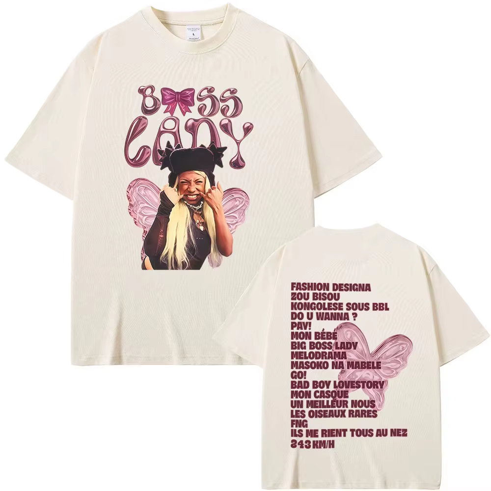 T-shirt graphique de l'album MEGA BBL de la chanteuse rappeuse Theodora, T-shirt imprimé pour fan, s