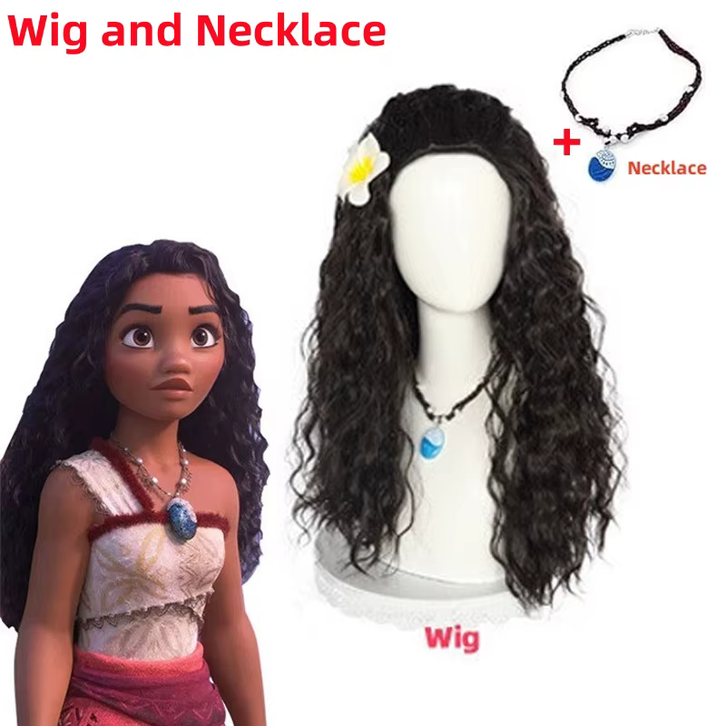Costume de Cosplay Moana pour femmes, robes de princesse Vaiana, collier, ensemble complet, Costume 