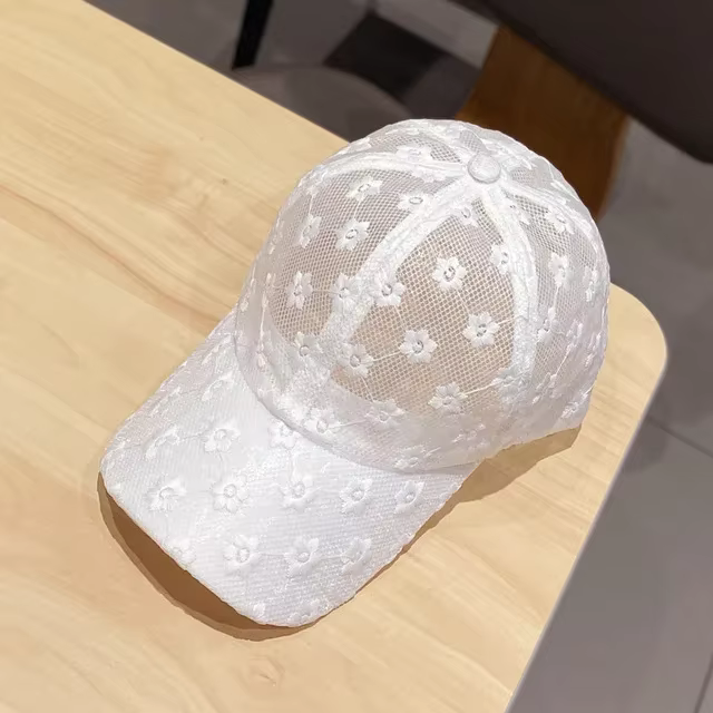 Casquette de baseball en dentelle creuse pour femmes et filles, anti-UV, respirante, casquettes de s