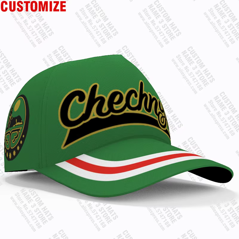ChT2ya-Casquettes de baseball avec nom personnalisé gratuit, chapeaux tchétchènes, logo de l'équipe 