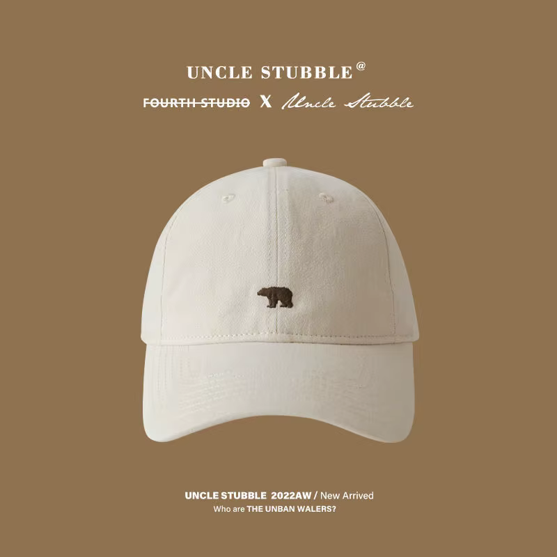 Casquette de baseball Ours polaire, tendance et polyvalente, grande taille, dessus souple, nouveau s
