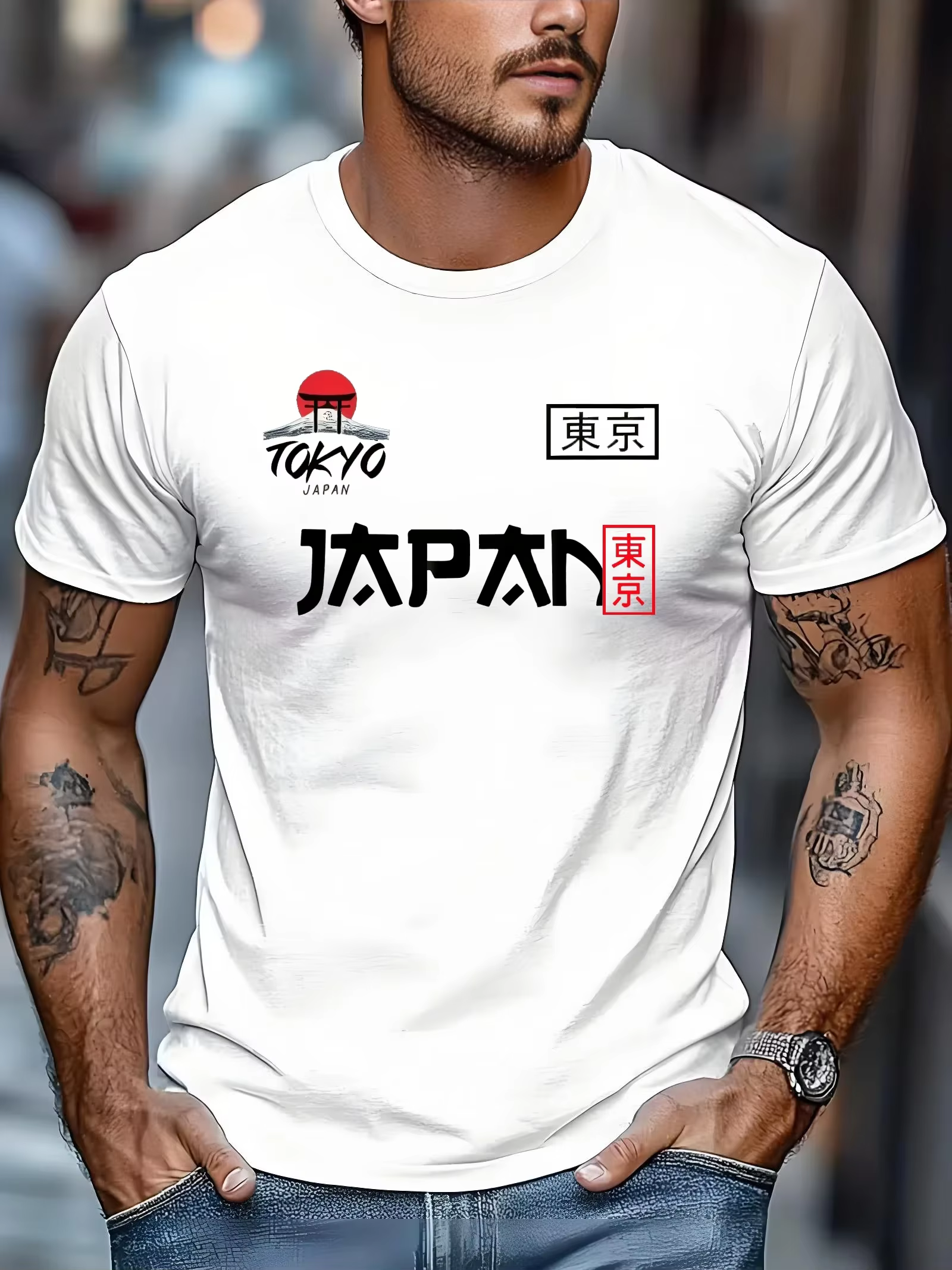 T-shirt commémoratif Tokyo pour homme, cadeau de voyage, haut décontracté à manches courtes