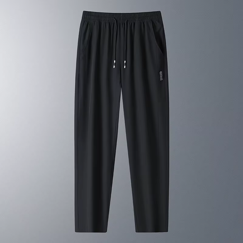 Pantalon de course taille européenne, respirant, rafraîchissant, fin, doux, ample, décontracté, séch