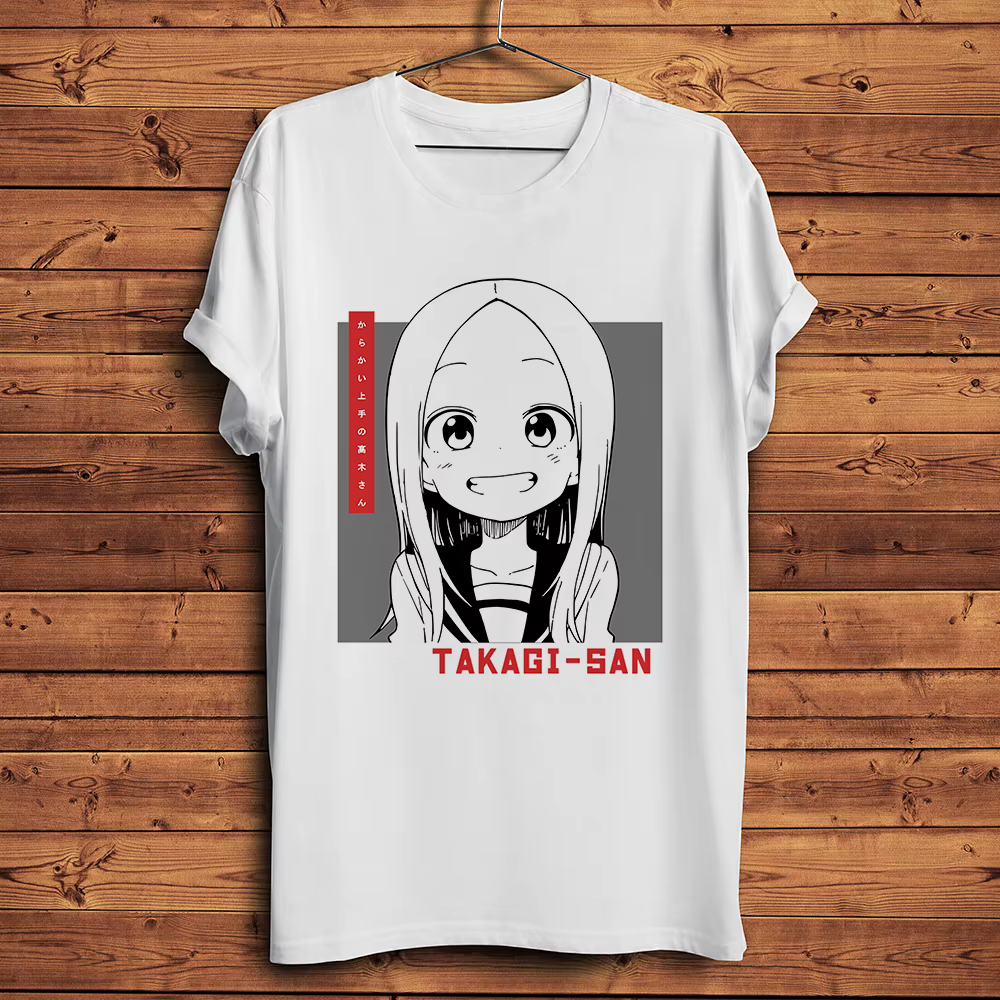 T-shirt unisexe à col rond, blanc, décontracté, pour hommes, Otaku, Streetwear, Kawaii Waifu Teasing