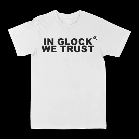 In Glock We Trust T-Shirts graphiques été hommes femmes loisirs coton T-Shirts chemise col rond manc