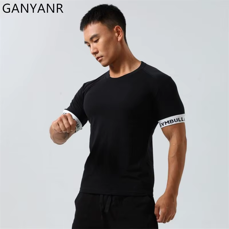 GANYANR été vêtements de Golf vêtements actifs hommes course T-shirt à manches courtes séchage rapid