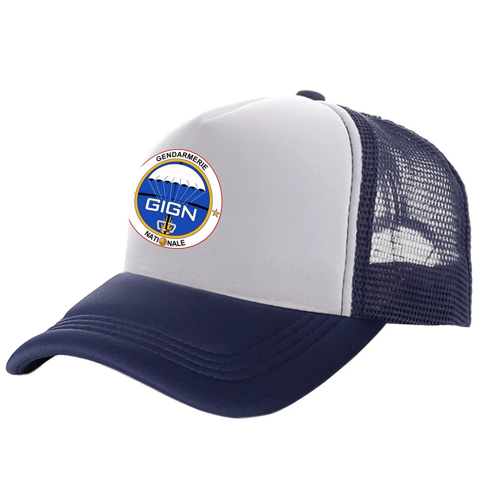 Casquettes de camionneur GIGN pour hommes, casquette de baseball, chapeau PSIG, filet en maille, cas
