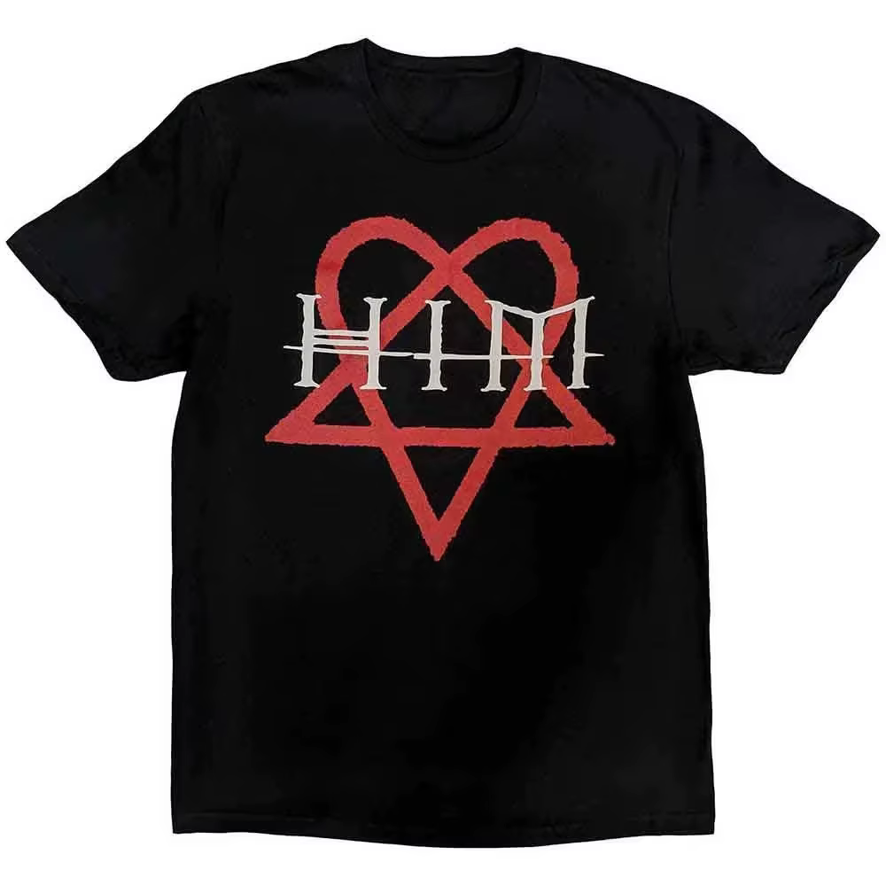 T-shirt HIM Heartagram 2026 pour hommes et femmes – Top Y2K – Grande vente d'été