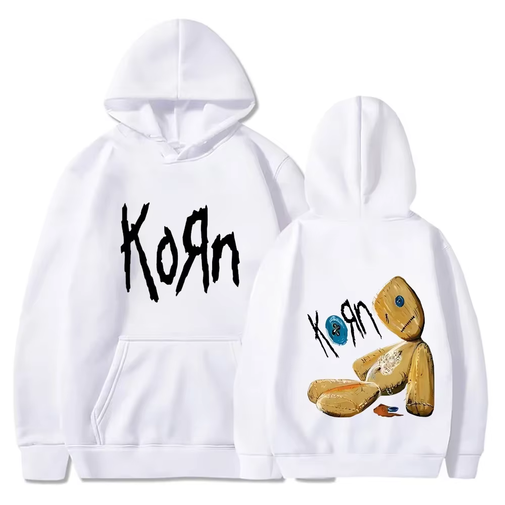 Korn Music Concert Rock Band World Tour Sweat à capuche personnalisé rue polyvalent 2024 automne/hiv