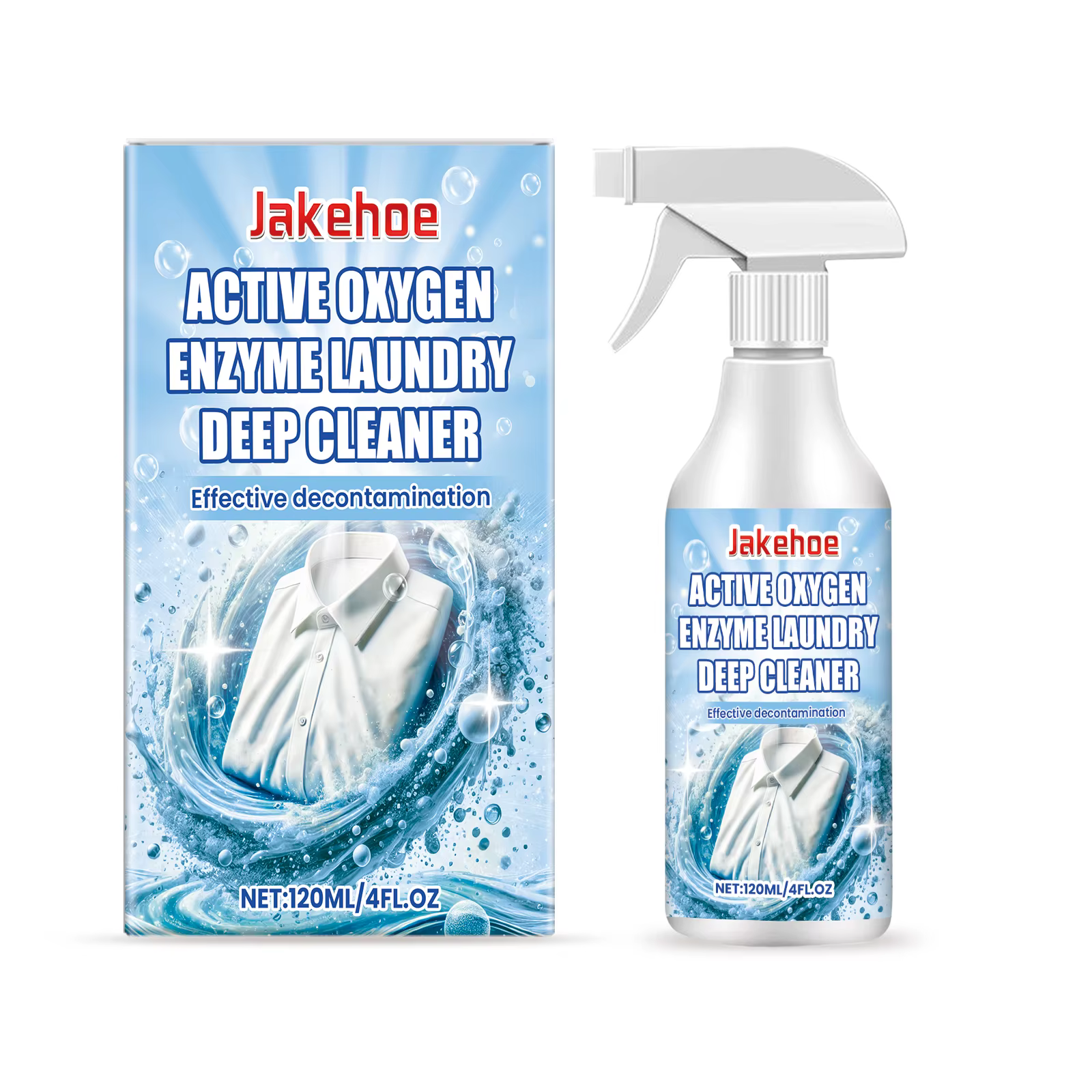 Spray démaquillant pour le linge et éliminateur d'odeurs alimenté par enzymes, élimine le café, la g