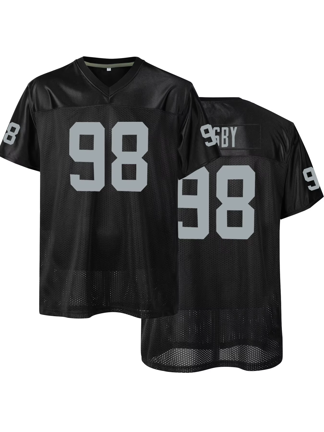 Las Vegas # Maillot de football américain 98 pour hommes et femmes, chemise rétro vintage en maille 