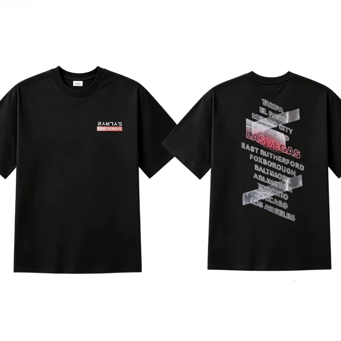 T-shirts graphiques K-POP LOVE SONG en coton à manches courtes pour femmes et hommes, streetwear Agu