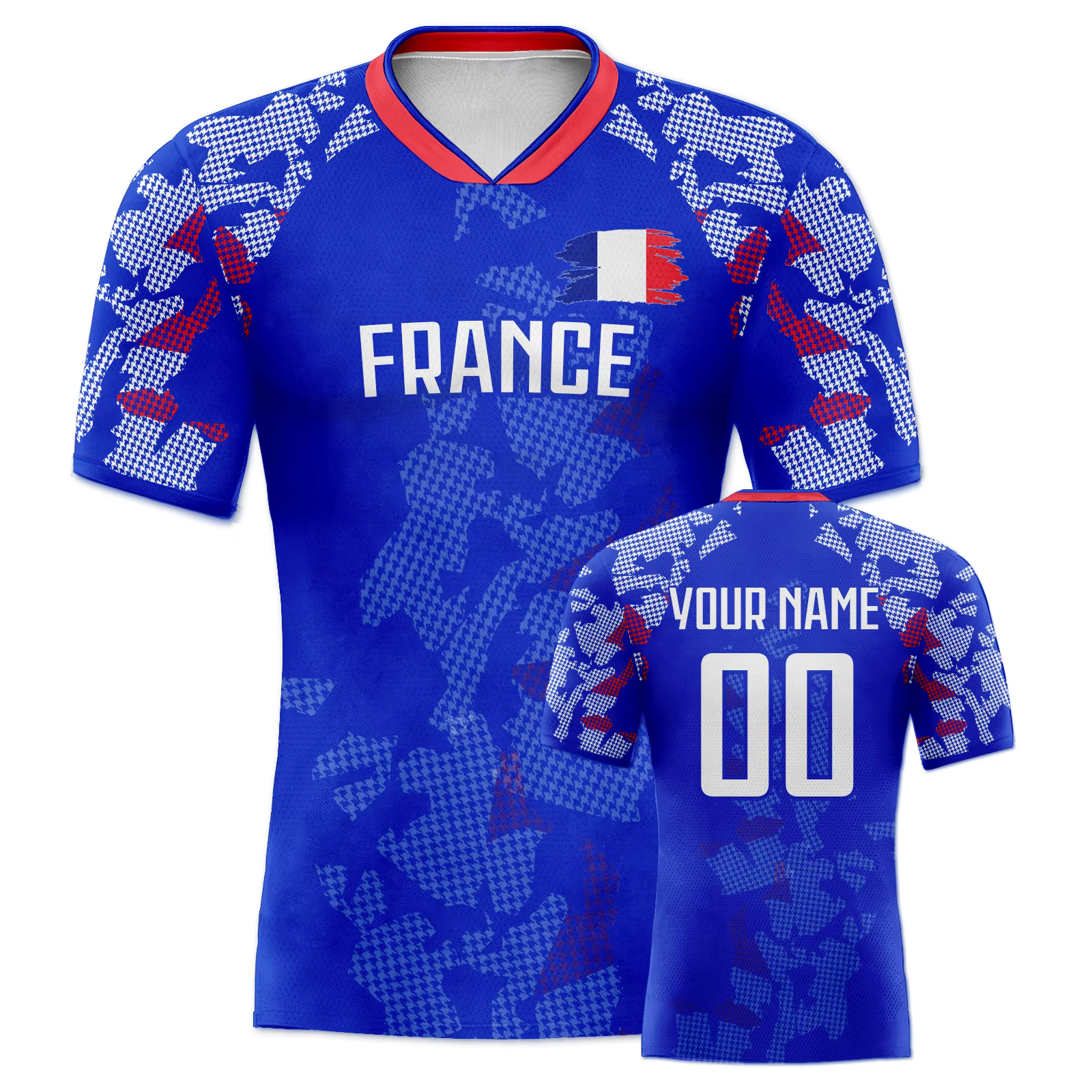 Maillot de football personnalisé France, nom et numéro personnalisés, maillot de l'équipe nationale,