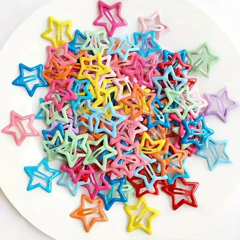 Pinces à cheveux étoiles colorées BB, 20 pièces, décoration de cheveux Adorable pour filles et enfan