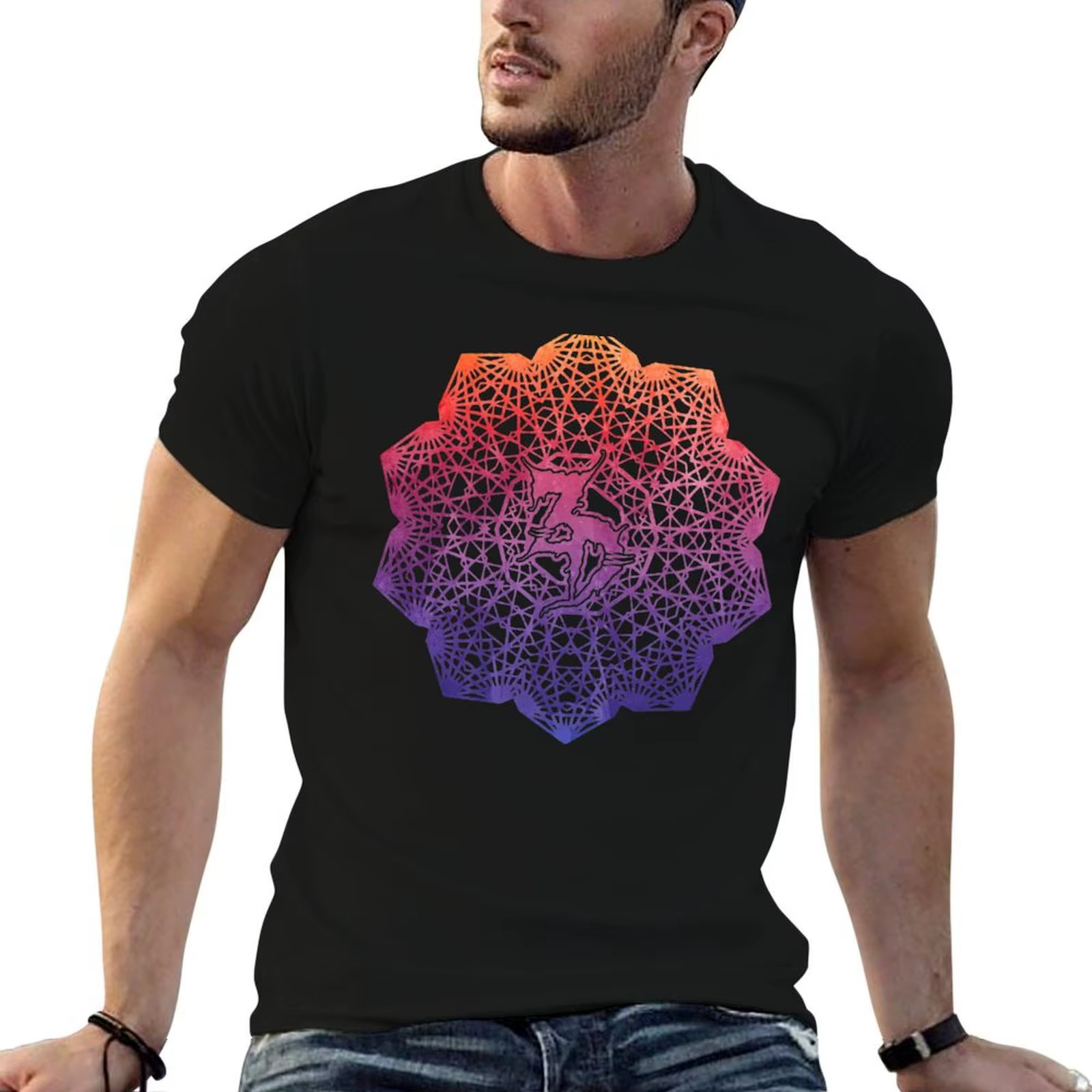 Zeds Dead Mandala Watercolor T-Shirt t-shirt homme en coton 100% t-shirt homme t-shirts unis pour ho