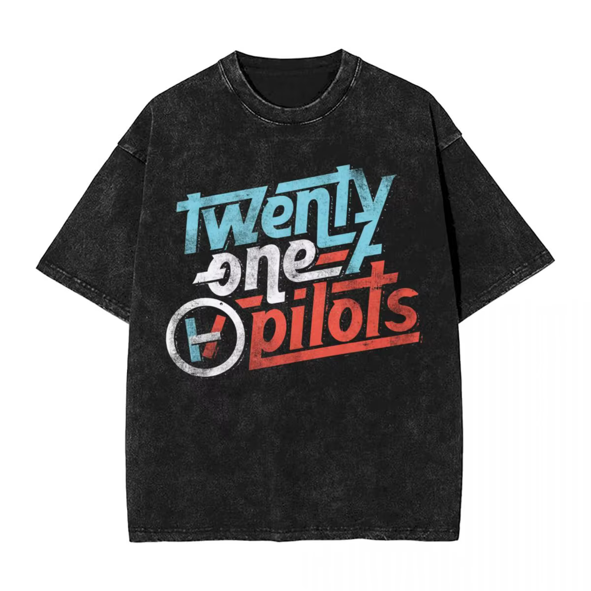 Twenty One Pilots femme hommes lavé marquage à chaud impression T-Shirt, Harajuku coton T-Shirt band