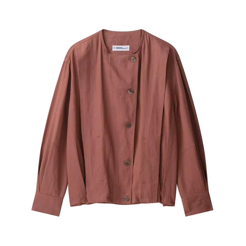 HH femmes automne Style Streetwear manteaux solide col rond simple boutonnage femme nouvelle mode dé