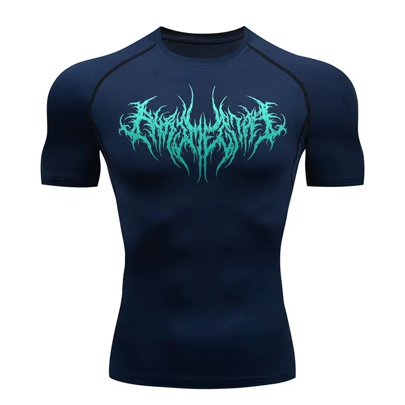 Chemise de Compression extensible pour hommes, T-Shirt de sport, de course, de Fitness, de basket-ba