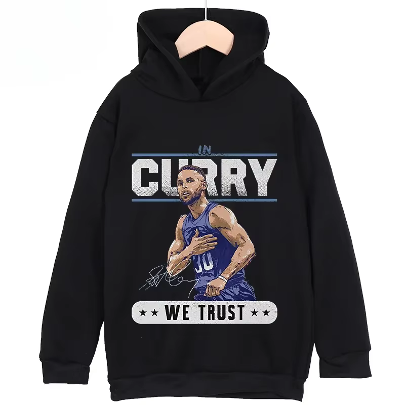 Sweat à capuche de sport imprimé Stephen Curry Avatar pour enfants, sweat-shirt en velours, vêtement