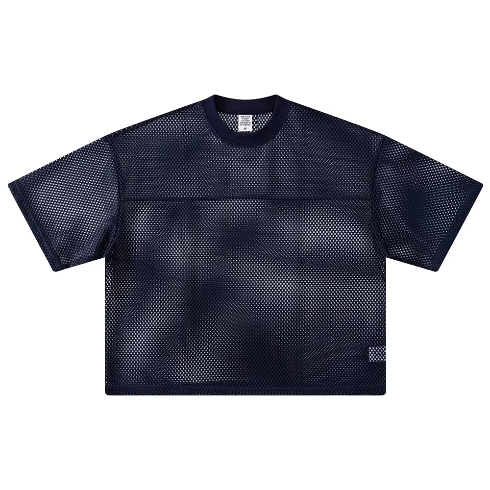 T-shirt en maille pour homme haut de gamme, coupe ample, style estival, déchiré, design polyvalent, 
