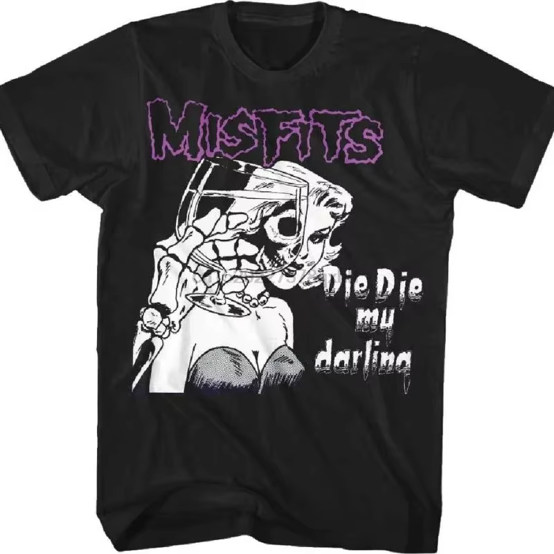 Misfits Band-Chemise à Manches Courtes pour Homme et Femme, Streetwear, Punk, Darling, Danzig, Respi