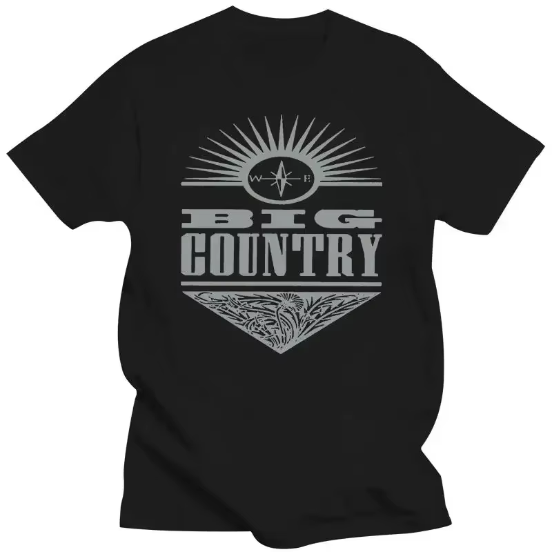 T-shirt avec logo Big Country Band pour hommes et femmes, t-shirt graphique rétro post-punk rock, ha