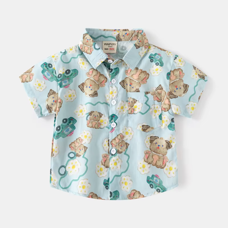 Polo d'été en coton respirant pour enfants, vêtements pour enfants, t-shirt à col rabattu, mode pour