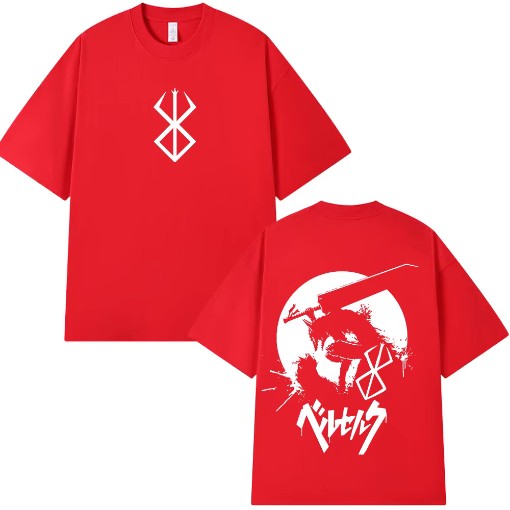 Anime japonais Berserk Guts graphique T-shirt hommes femmes Cool Manga Vintage T-shirt Streetwear T-