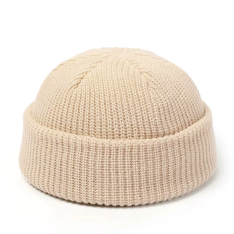 Chapeau tricoté pour hommes et femmes casquettes laine mode Simple chaud Skullies bonnets solide aut