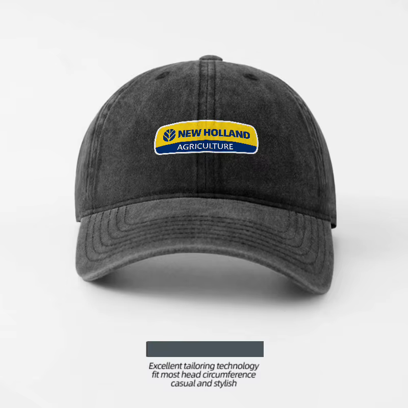 Casquette de baseball en coton lavé NEW HOLLAND AGRICULTURE avec design ventilé pour le confort et l