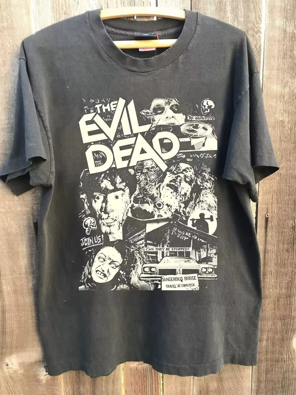 Evil Dead 90s film graphique t-shirt charbon de bois t-shirt Vtg hommes femmes S-5XL