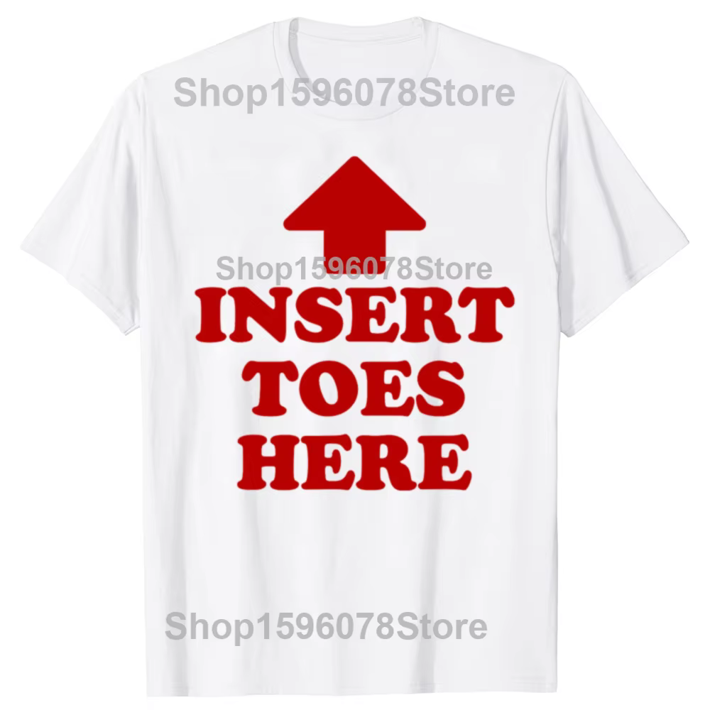 Drôle insérer des orteils ici graphique 100% coton T-shirts hommes femmes mode t-shirt décontracté a